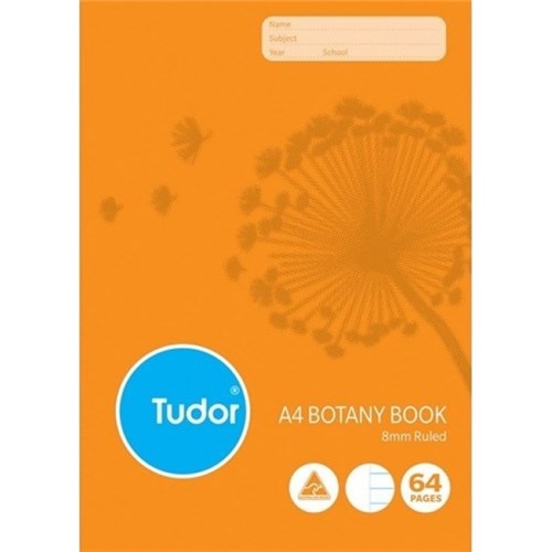 Tudor A4 Botany Book 14mm Ruled 64pg